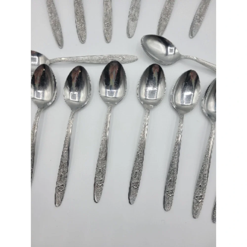 Stanley Roberts Florentine Rose stainless‎ steel 16 tsp 8 tbsp (24)